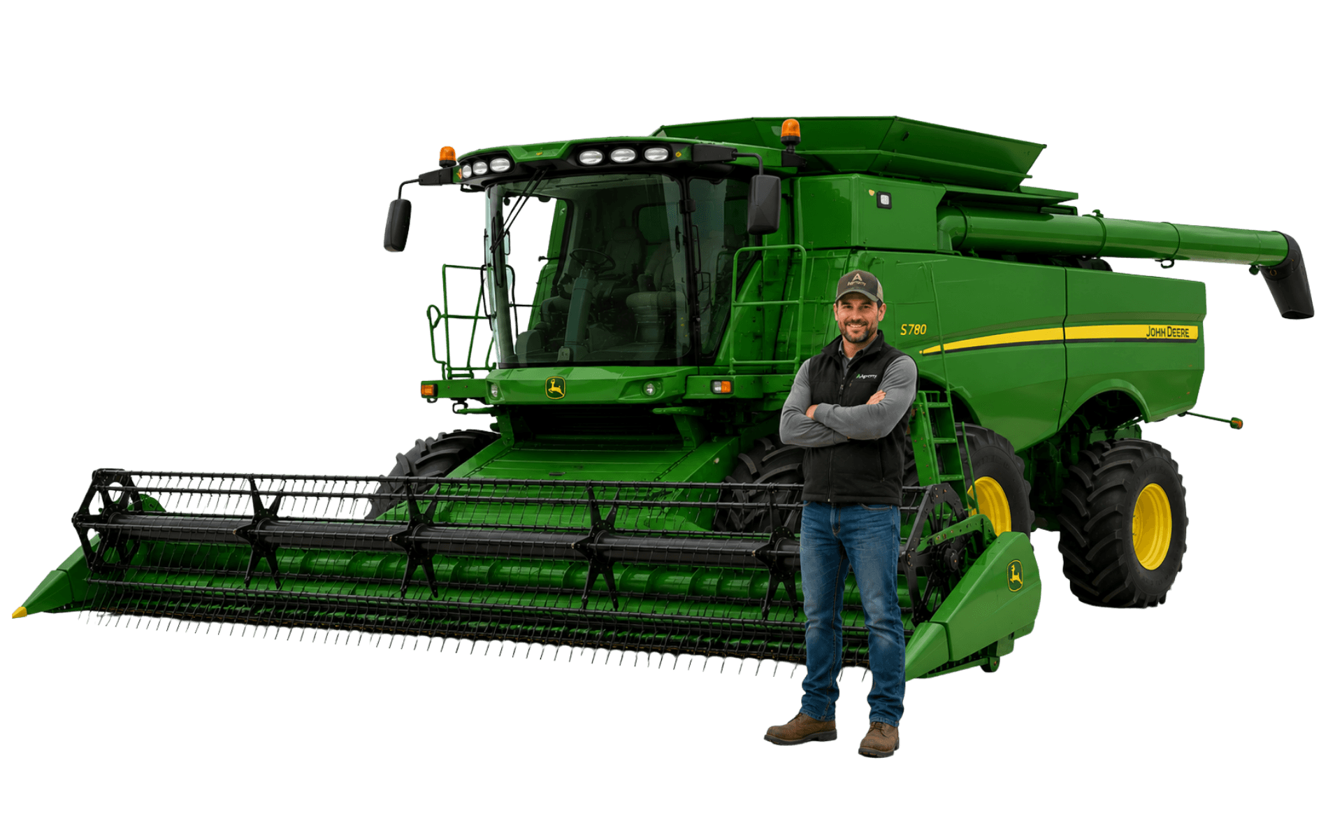 Custom harvesting in a California field